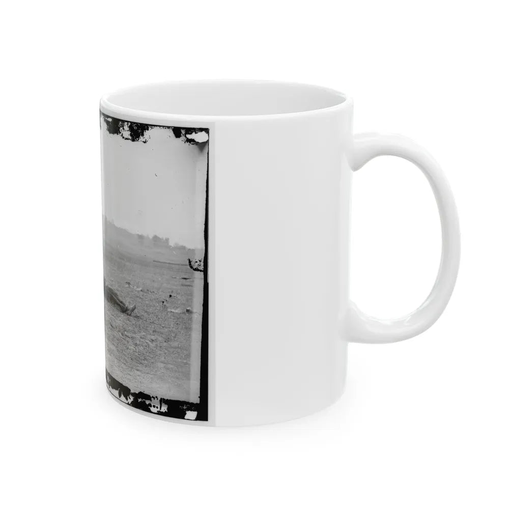 Antietam, Maryland. Confederate Soldiers As They Fell Near The Burnside Bridge (U.S. Civil War) White Coffee Mug-Go Mug Yourself