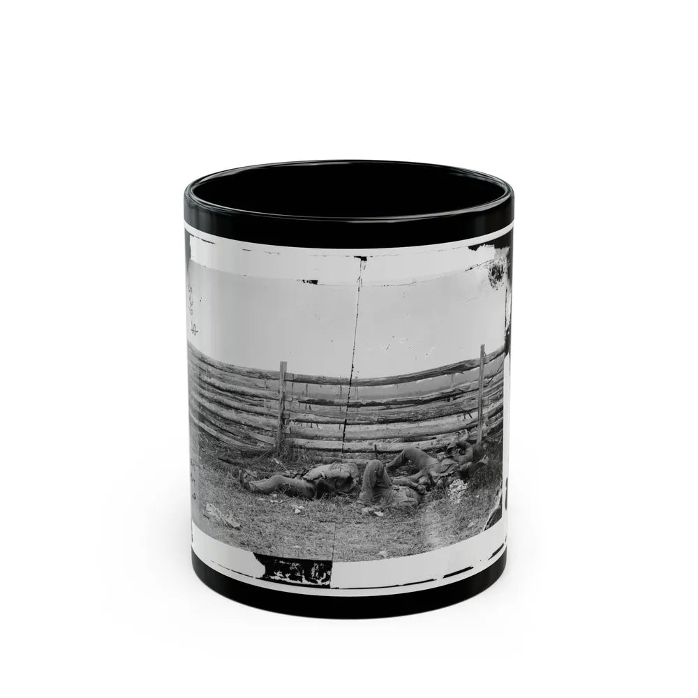 Antietam, Maryland. Dead Of Stonewall Jackson's Brigade By Rail Fence On The Hagerstown Pike (U.S. Civil War) Black Coffee Mug-11oz-Go Mug Yourself