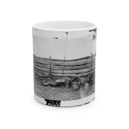 Antietam, Maryland. Dead Of Stonewall Jackson's Brigade By Rail Fence On The Hagerstown Pike (U.S. Civil War) White Coffee Mug-11oz-Go Mug Yourself