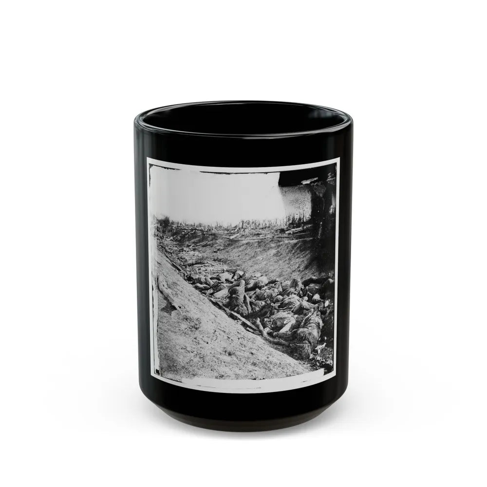 Antietam, Maryland. Dead Soldiers In Ditch On The Right Wing Where Kimball's Brigade Fought So Desperately (U.S. Civil War) Black Coffee Mug-15oz-Go Mug Yourself