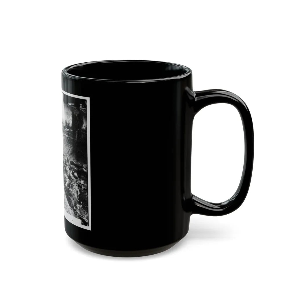 Antietam, Maryland. Dead Soldiers In Ditch On The Right Wing Where Kimball's Brigade Fought So Desperately (U.S. Civil War) Black Coffee Mug-Go Mug Yourself