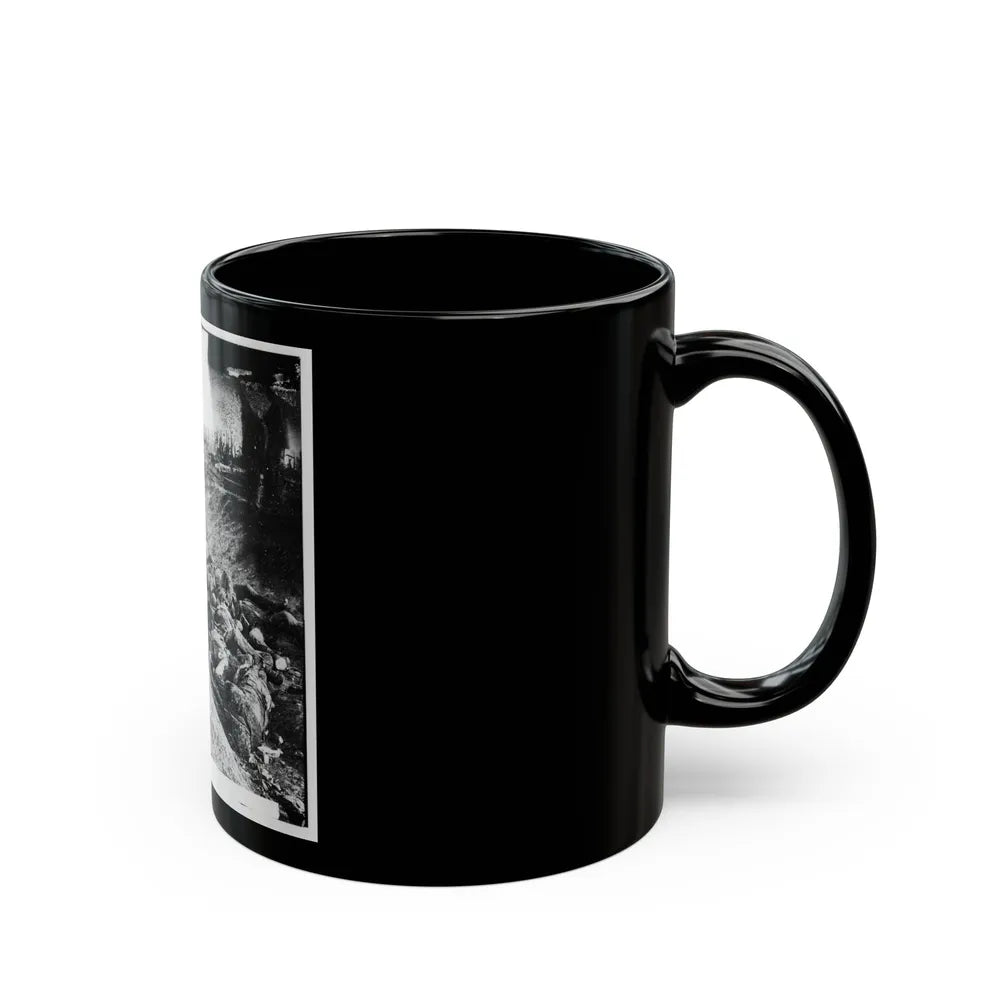 Antietam, Maryland. Dead Soldiers In Ditch On The Right Wing Where Kimball's Brigade Fought So Desperately (U.S. Civil War) Black Coffee Mug-Go Mug Yourself