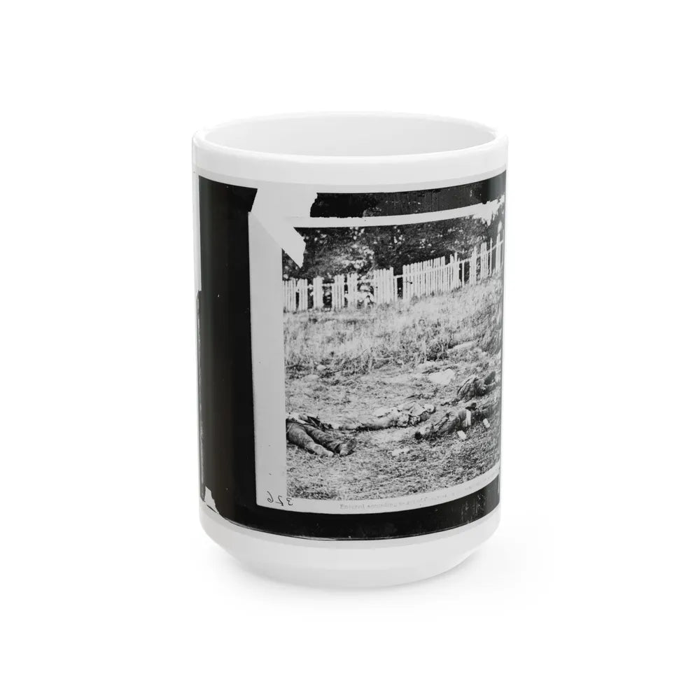 Antietam, Maryland. Dead Soldiers On Battlefield-2 (U.S. Civil War) White Coffee Mug-15oz-Go Mug Yourself