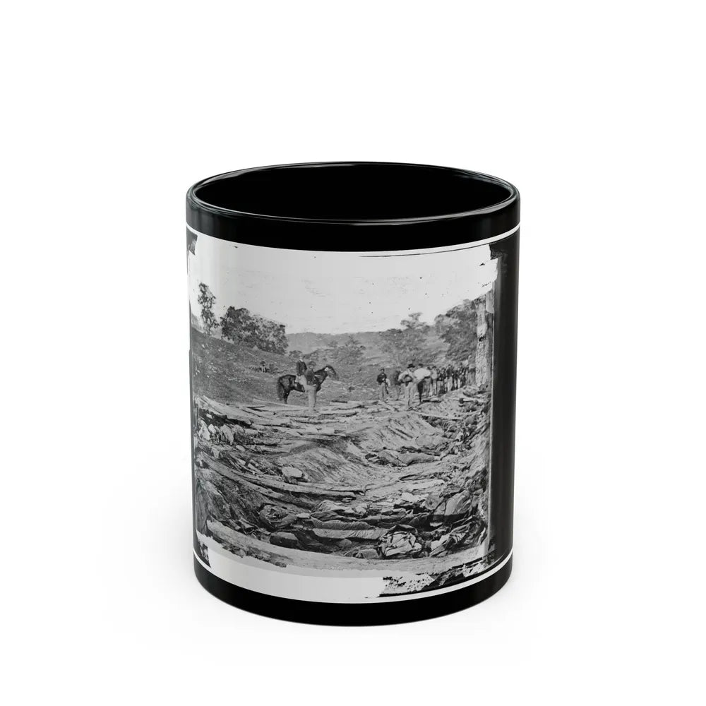 Antietam, Maryland. Ditch With Bodies Of Soldiers On Right Wing Used As A Rifle Pit By Confederates (U.S. Civil War) Black Coffee Mug-11oz-Go Mug Yourself