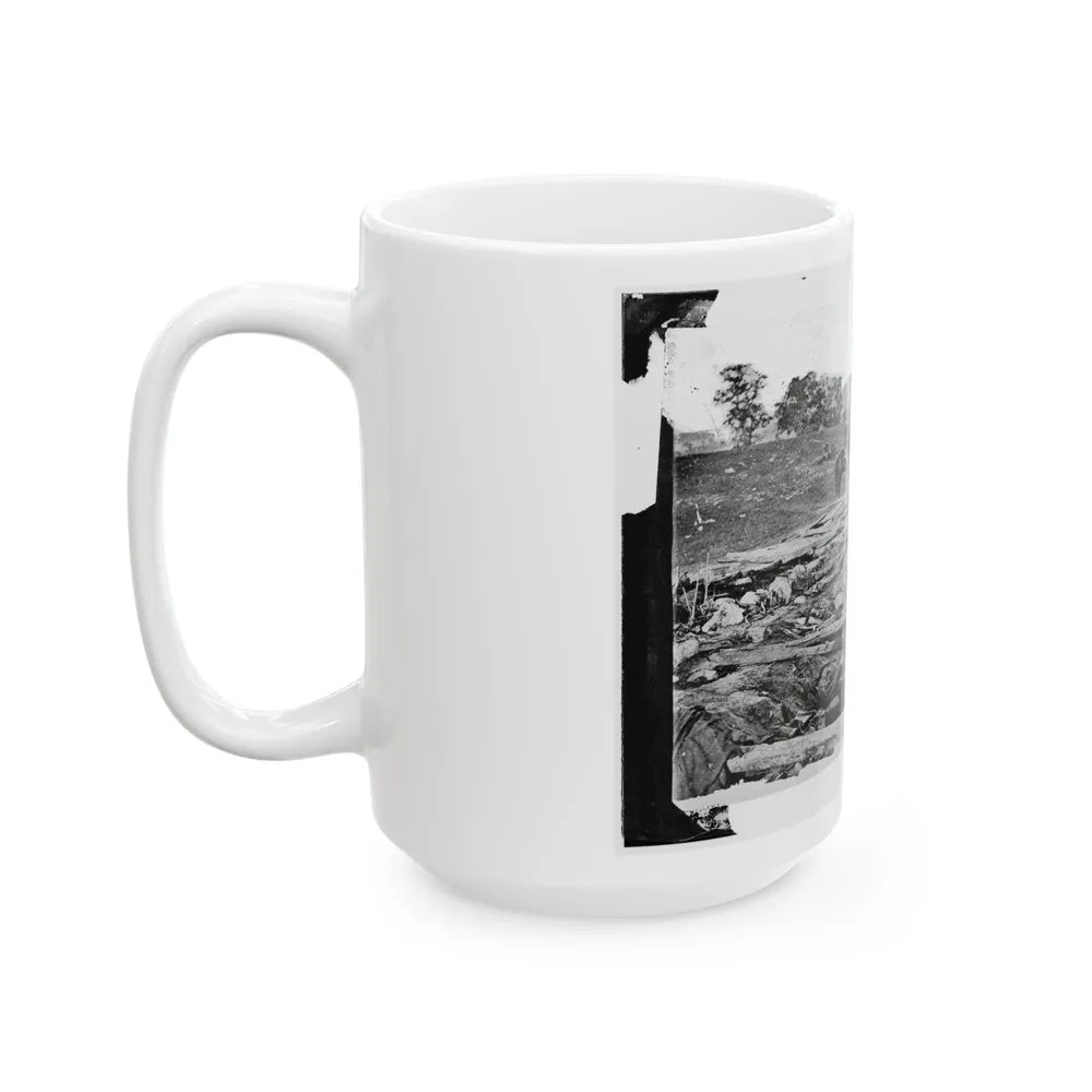 Antietam, Maryland. Ditch With Bodies Of Soldiers On Right Wing Used As A Rifle Pit By Confederates (U.S. Civil War) White Coffee Mug-Go Mug Yourself