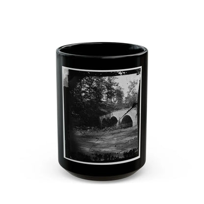 Antietam, Maryland. Eastern View Of Bridge (U.S. Civil War) Black Coffee Mug-15oz-Go Mug Yourself