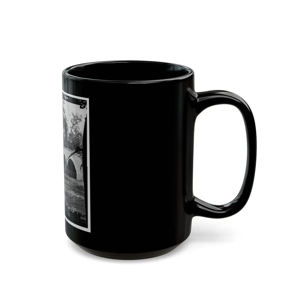 Antietam, Maryland. Eastern View Of Bridge (U.S. Civil War) Black Coffee Mug-Go Mug Yourself