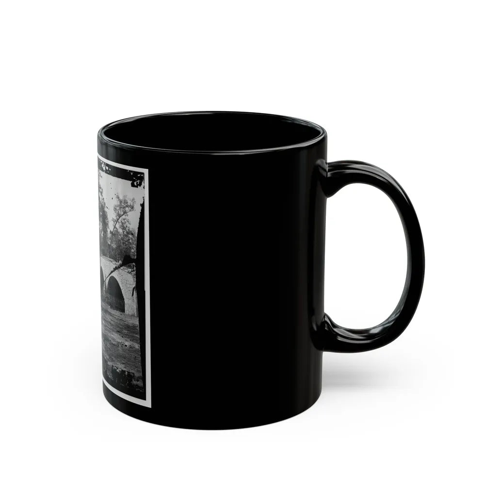 Antietam, Maryland. Eastern View Of Bridge (U.S. Civil War) Black Coffee Mug-Go Mug Yourself