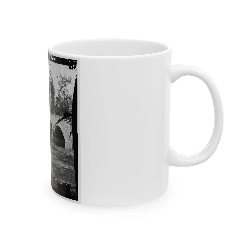 Antietam, Maryland. Eastern View Of Bridge (U.S. Civil War) White Coffee Mug-Go Mug Yourself