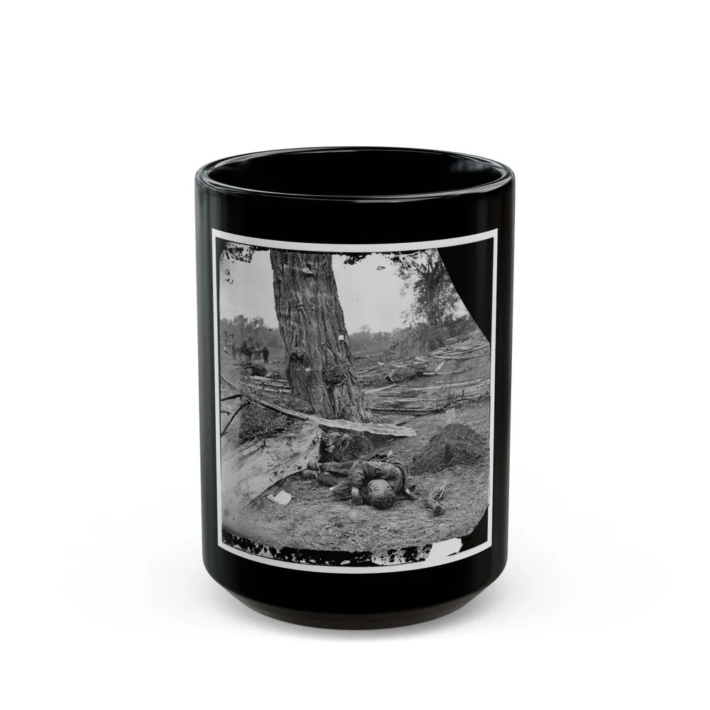 Antietam, Maryland. Federal Buried, Confederate Unburied, Where They Fell (U.S. Civil War) Black Coffee Mug-15oz-Go Mug Yourself