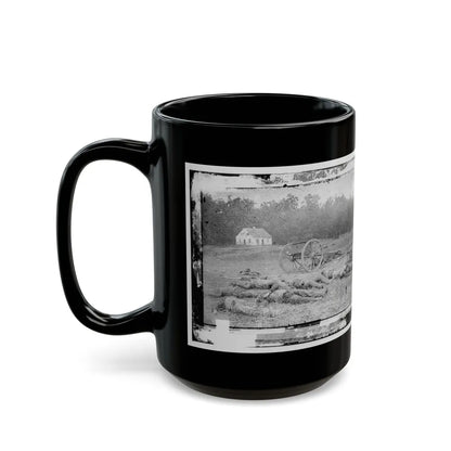 Antietam, Maryland. Field Where Sumner's Corps Charged. Bodies Of Confederate In Front Of The Dunker Church (U.S. Civil War) Black Coffee Mug-Go Mug Yourself