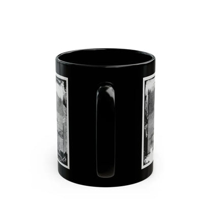 Antietam, Maryland. Field Where Sumner's Corps Charged. Bodies Of Confederate In Front Of The Dunker Church (U.S. Civil War) Black Coffee Mug-Go Mug Yourself