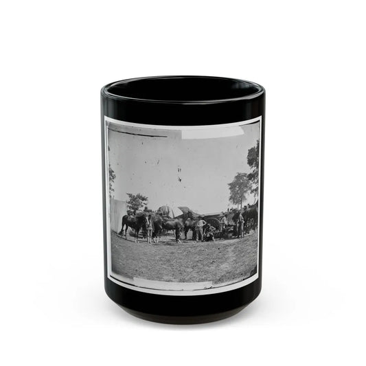 Antietam, Maryland. Forge Scene At General Mcclellan's Headquarters (U.S. Civil War) Black Coffee Mug-15oz-Go Mug Yourself