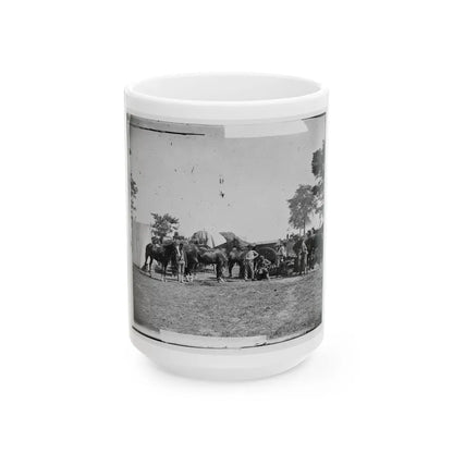 Antietam, Maryland. Forge Scene At General Mcclellan's Headquarters (U.S. Civil War) White Coffee Mug-15oz-Go Mug Yourself