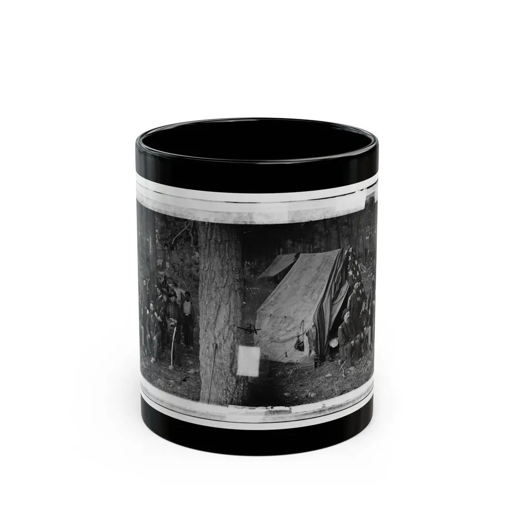 Antietam, Maryland. General John C. Caldwell And Staff On Battlefield (U.S. Civil War) Black Coffee Mug-11oz-Go Mug Yourself