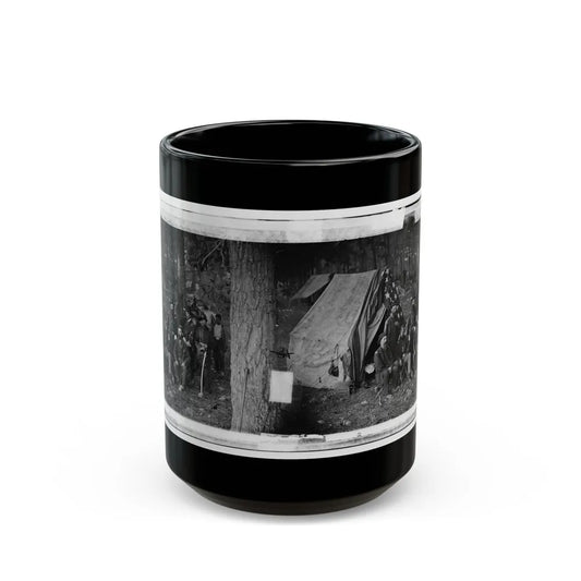 Antietam, Maryland. General John C. Caldwell And Staff On Battlefield (U.S. Civil War) Black Coffee Mug-15oz-Go Mug Yourself