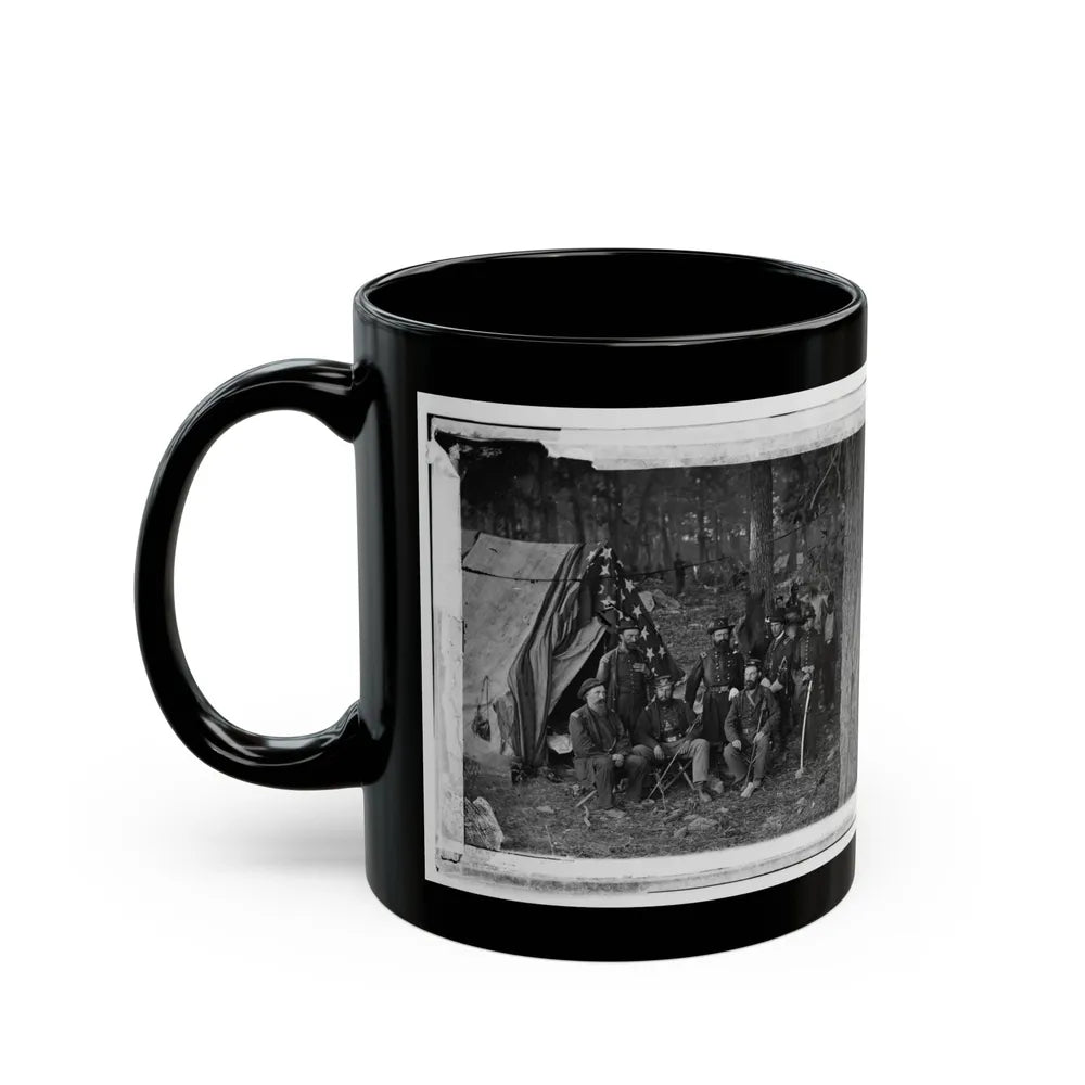 Antietam, Maryland. General John C. Caldwell And Staff On Battlefield (U.S. Civil War) Black Coffee Mug-Go Mug Yourself