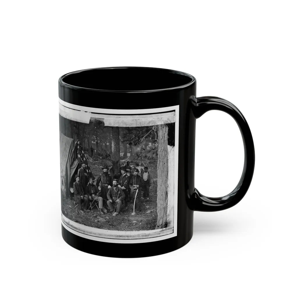 Antietam, Maryland. General John C. Caldwell And Staff On Battlefield (U.S. Civil War) Black Coffee Mug-Go Mug Yourself