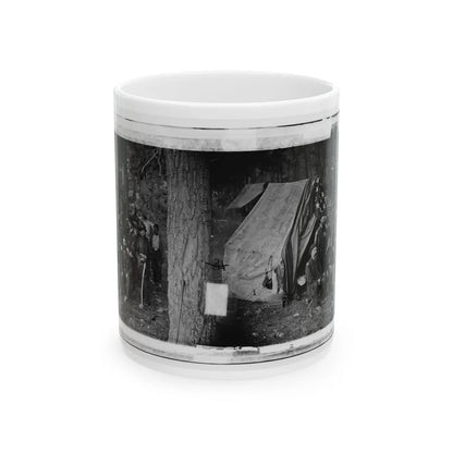 Antietam, Maryland. General John C. Caldwell And Staff On Battlefield (U.S. Civil War) White Coffee Mug-11oz-Go Mug Yourself