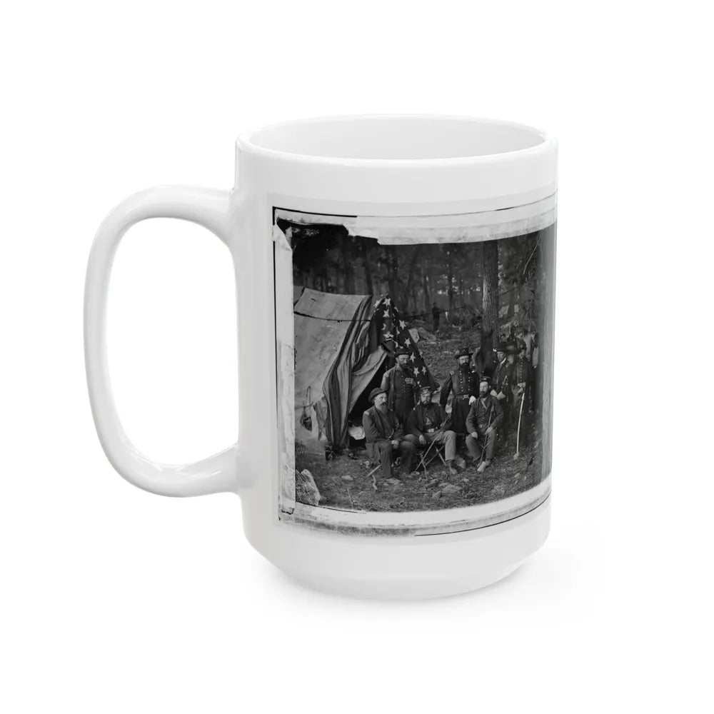 Antietam, Maryland. General John C. Caldwell And Staff On Battlefield (U.S. Civil War) White Coffee Mug-Go Mug Yourself