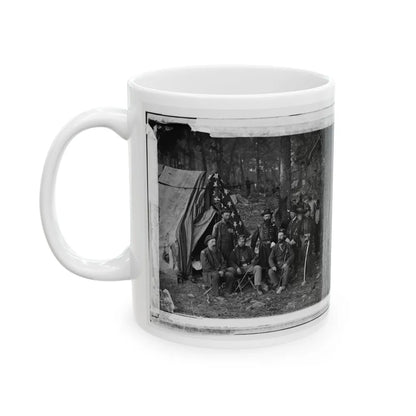 Antietam, Maryland. General John C. Caldwell And Staff On Battlefield (U.S. Civil War) White Coffee Mug-Go Mug Yourself