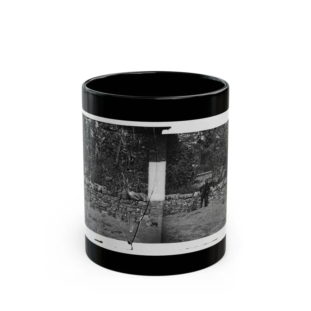 Antietam, Maryland. Graves Of Federal Soldiers At Burnside Bridge (U.S. Civil War) Black Coffee Mug-11oz-Go Mug Yourself