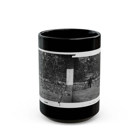 Antietam, Maryland. Graves Of Federal Soldiers At Burnside Bridge (U.S. Civil War) Black Coffee Mug-15oz-Go Mug Yourself