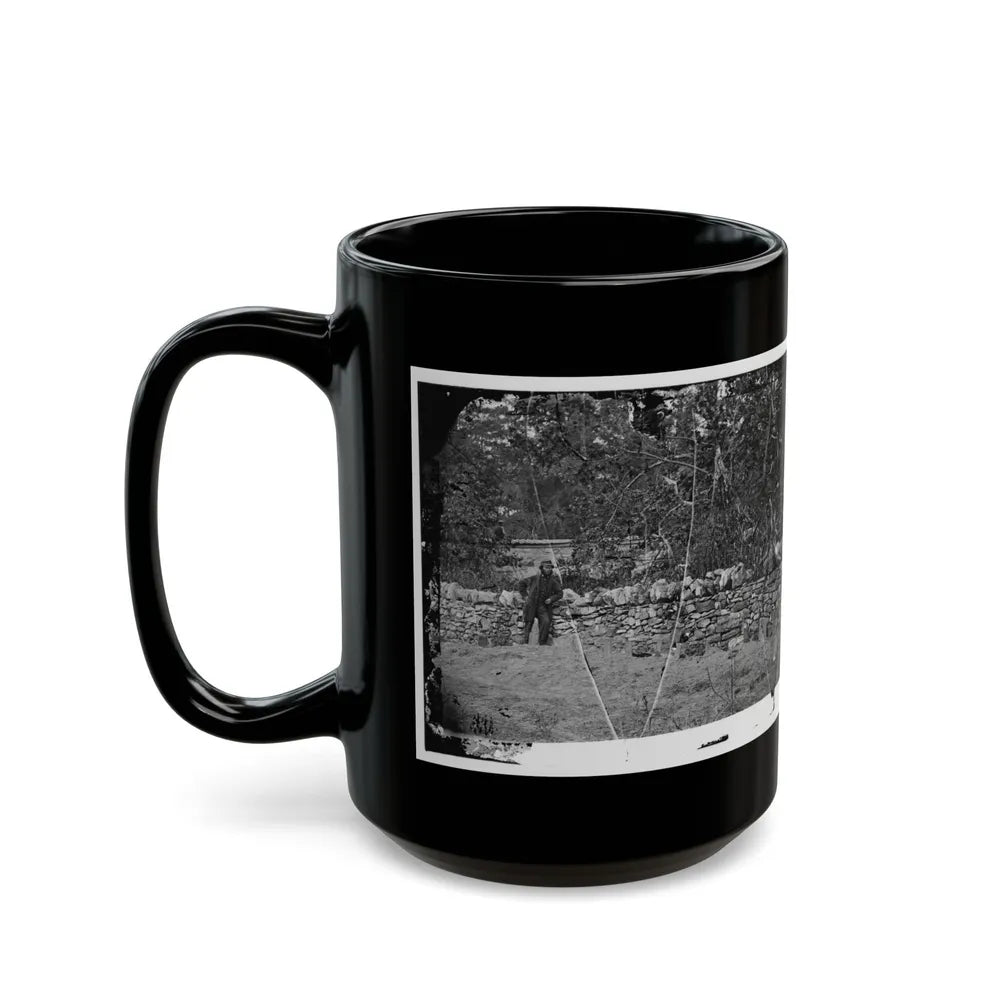 Antietam, Maryland. Graves Of Federal Soldiers At Burnside Bridge (U.S. Civil War) Black Coffee Mug-Go Mug Yourself