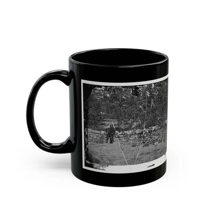 Antietam, Maryland. Graves Of Federal Soldiers At Burnside Bridge (U.S. Civil War) Black Coffee Mug-Go Mug Yourself