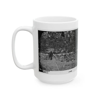 Antietam, Maryland. Graves Of Federal Soldiers At Burnside Bridge (U.S. Civil War) White Coffee Mug-Go Mug Yourself