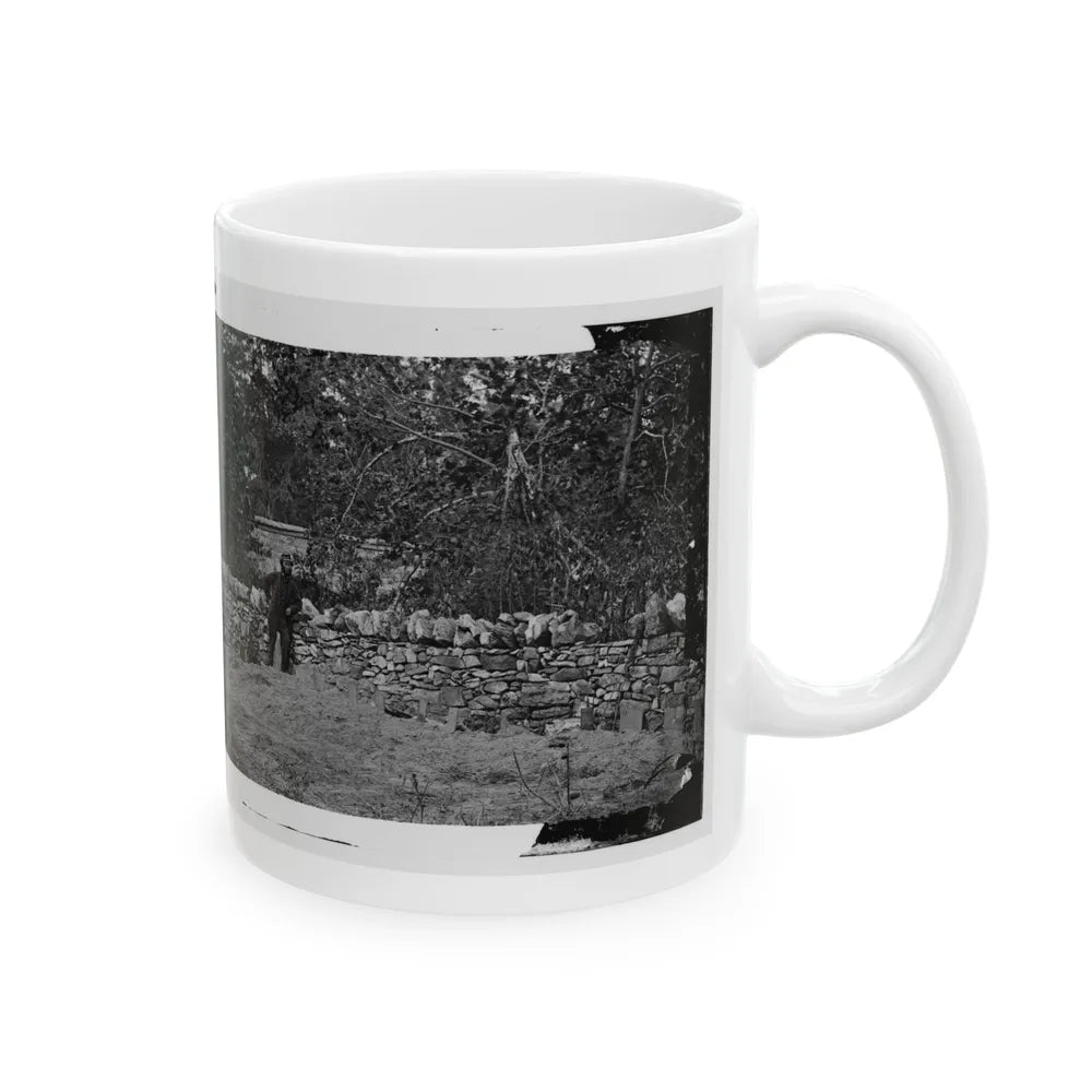 Antietam, Maryland. Graves Of Federal Soldiers At Burnside Bridge (U.S. Civil War) White Coffee Mug-Go Mug Yourself