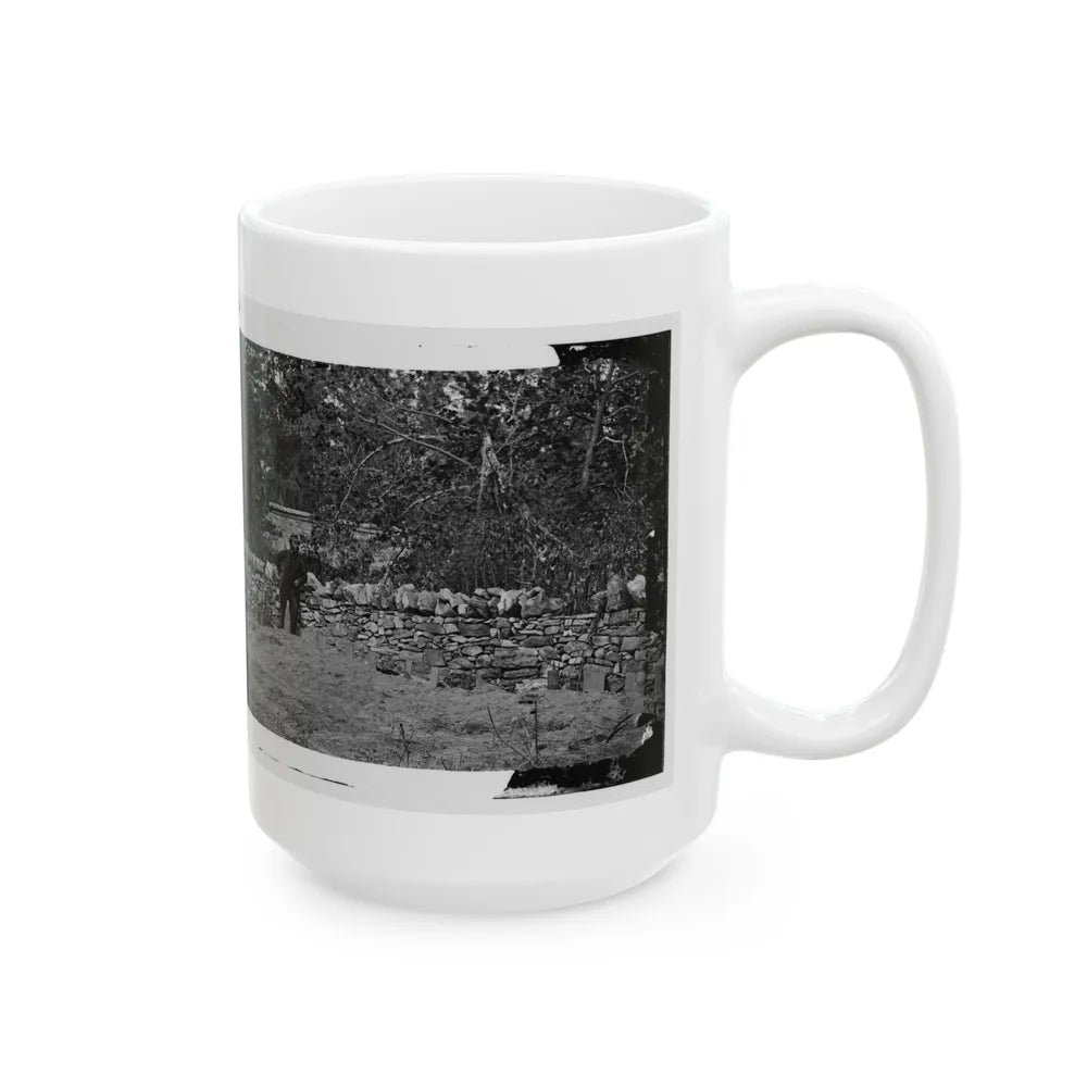 Antietam, Maryland. Graves Of Federal Soldiers At Burnside Bridge (U.S. Civil War) White Coffee Mug-Go Mug Yourself