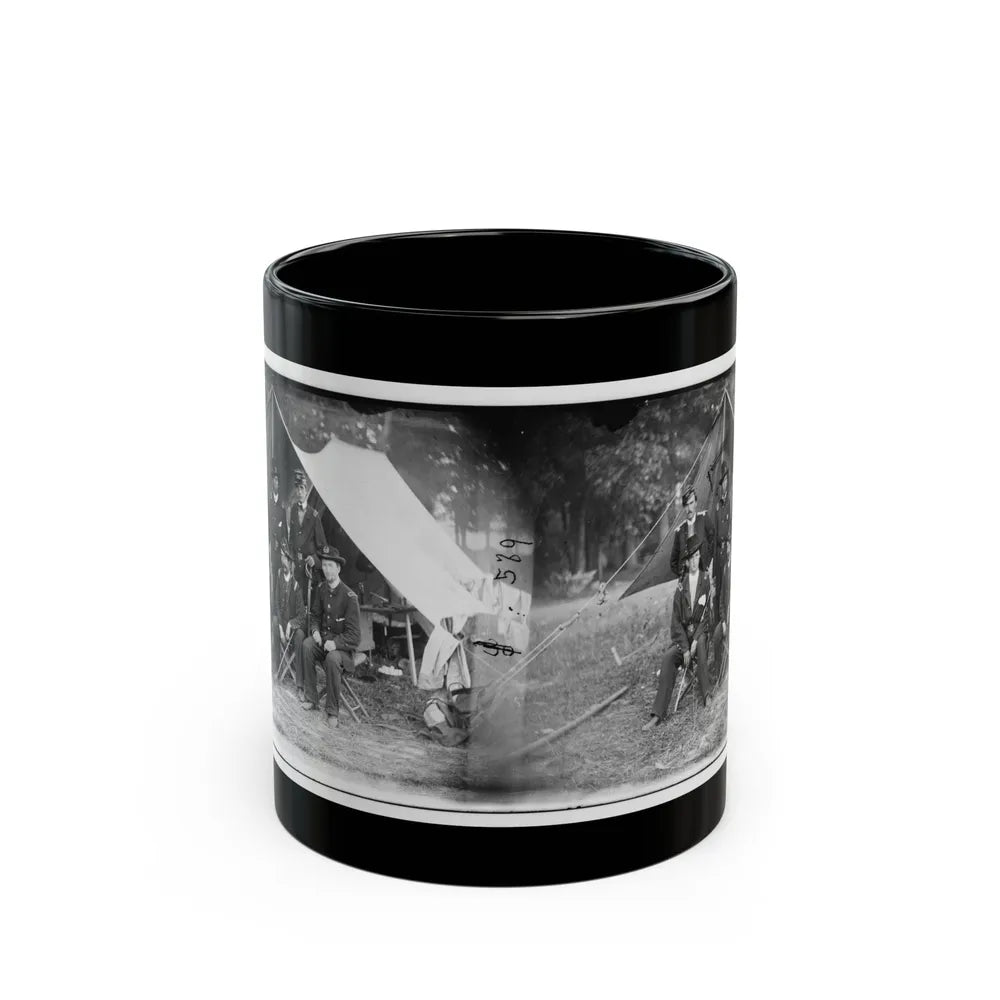 Antietam, Maryland. Group Of Federal Artillery Offices On Battlefield (U.S. Civil War) Black Coffee Mug-11oz-Go Mug Yourself