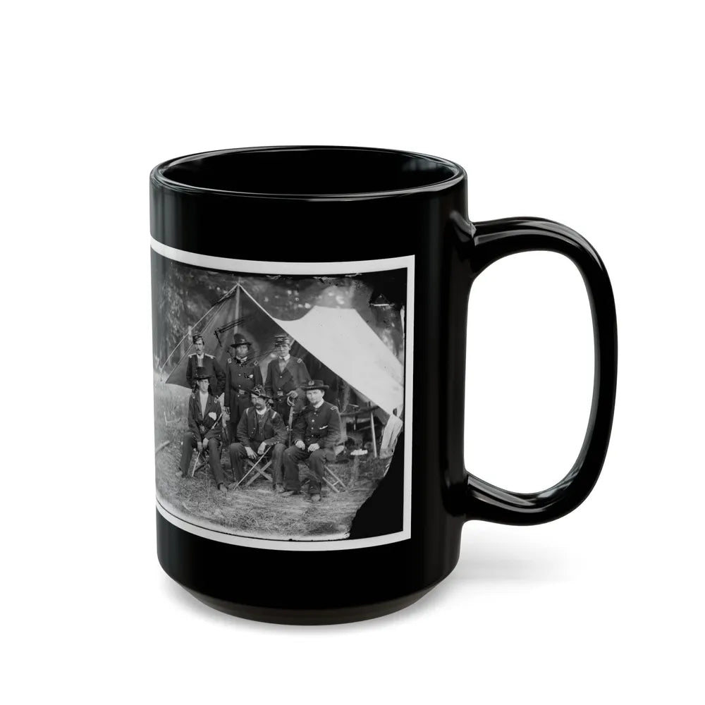 Antietam, Maryland. Group Of Federal Artillery Offices On Battlefield (U.S. Civil War) Black Coffee Mug-Go Mug Yourself