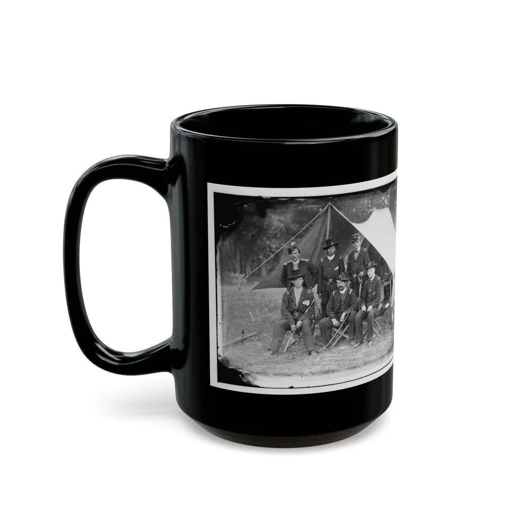 Antietam, Maryland. Group Of Federal Artillery Offices On Battlefield (U.S. Civil War) Black Coffee Mug-Go Mug Yourself