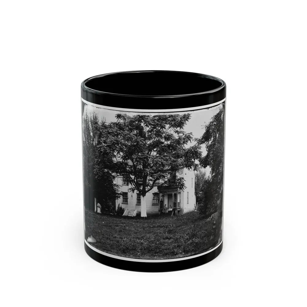 Antietam, Maryland. Miller House (U.S. Civil War) Black Coffee Mug-11oz-Go Mug Yourself