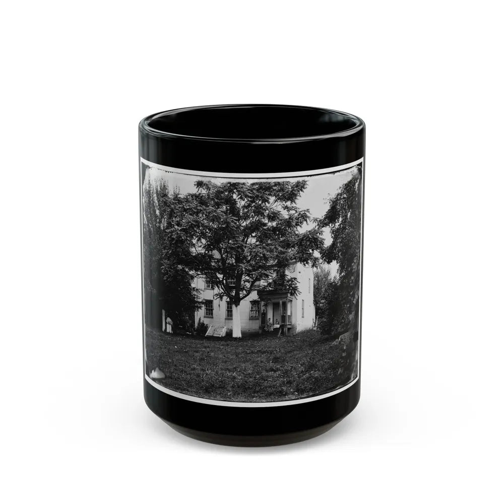 Antietam, Maryland. Miller House (U.S. Civil War) Black Coffee Mug-15oz-Go Mug Yourself