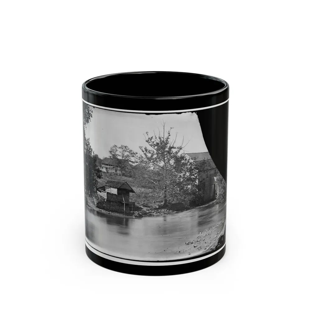 Antietam, Maryland. Newcomer's Mill (U.S. Civil War) Black Coffee Mug-11oz-Go Mug Yourself