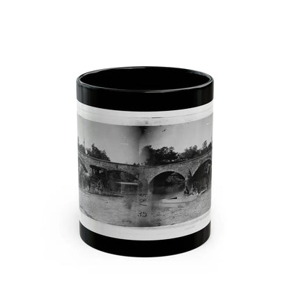 Antietam, Maryland. Picnic Party At Antietam Bridge (U.S. Civil War) Black Coffee Mug-11oz-Go Mug Yourself