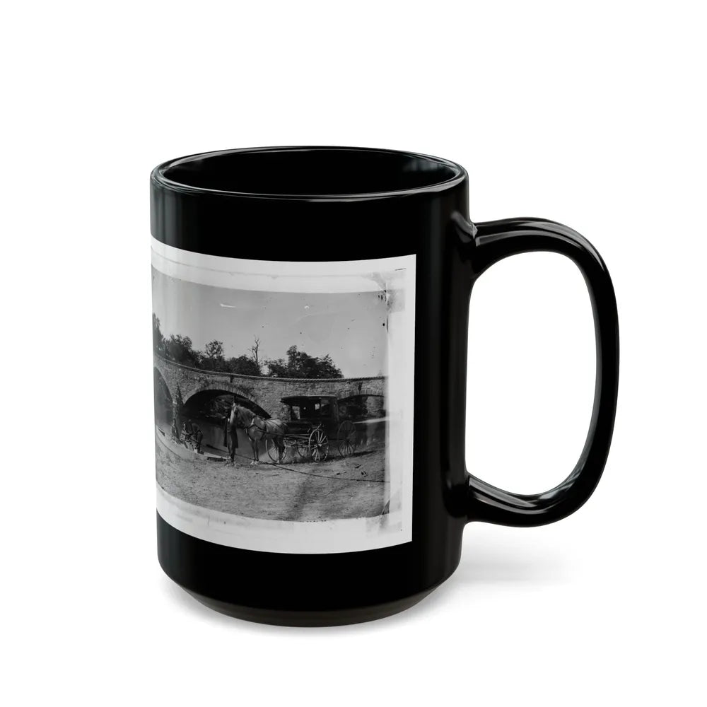 Antietam, Maryland. Picnic Party At Antietam Bridge (U.S. Civil War) Black Coffee Mug-Go Mug Yourself