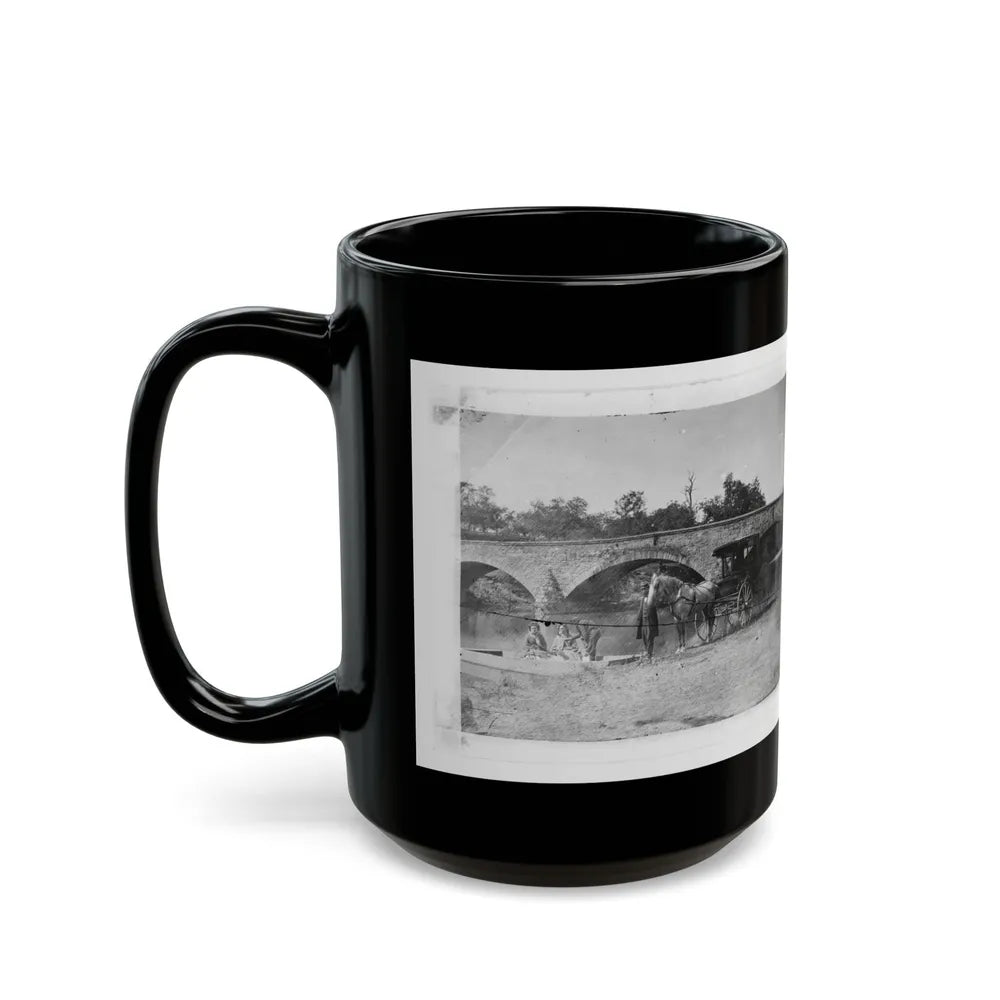 Antietam, Maryland. Picnic Party At Antietam Bridge (U.S. Civil War) Black Coffee Mug-Go Mug Yourself