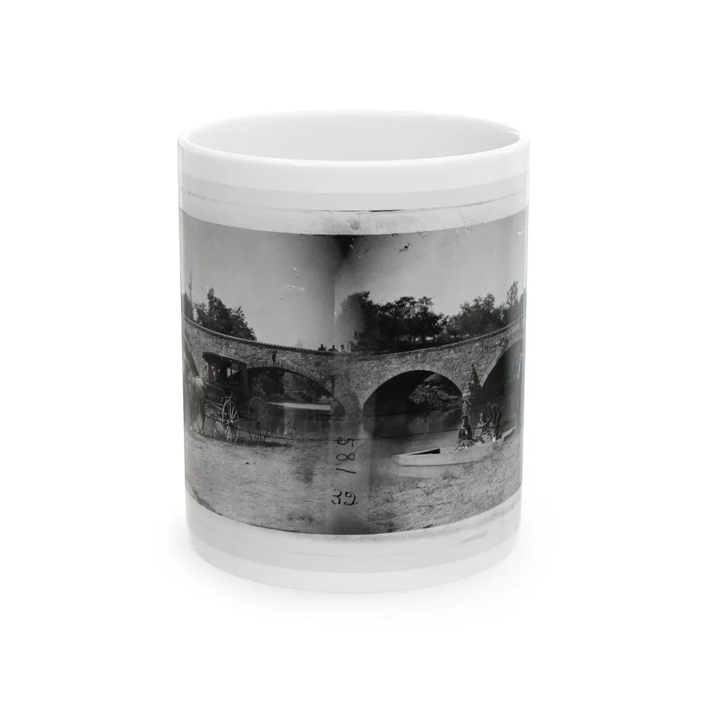 Antietam, Maryland. Picnic Party At Antietam Bridge (U.S. Civil War) White Coffee Mug-11oz-Go Mug Yourself