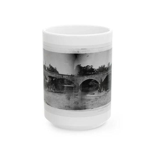 Antietam, Maryland. Picnic Party At Antietam Bridge (U.S. Civil War) White Coffee Mug-15oz-Go Mug Yourself