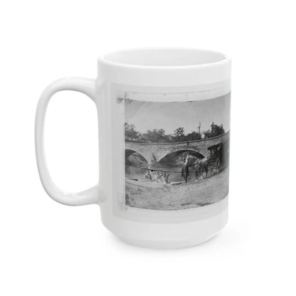 Antietam, Maryland. Picnic Party At Antietam Bridge (U.S. Civil War) White Coffee Mug-Go Mug Yourself