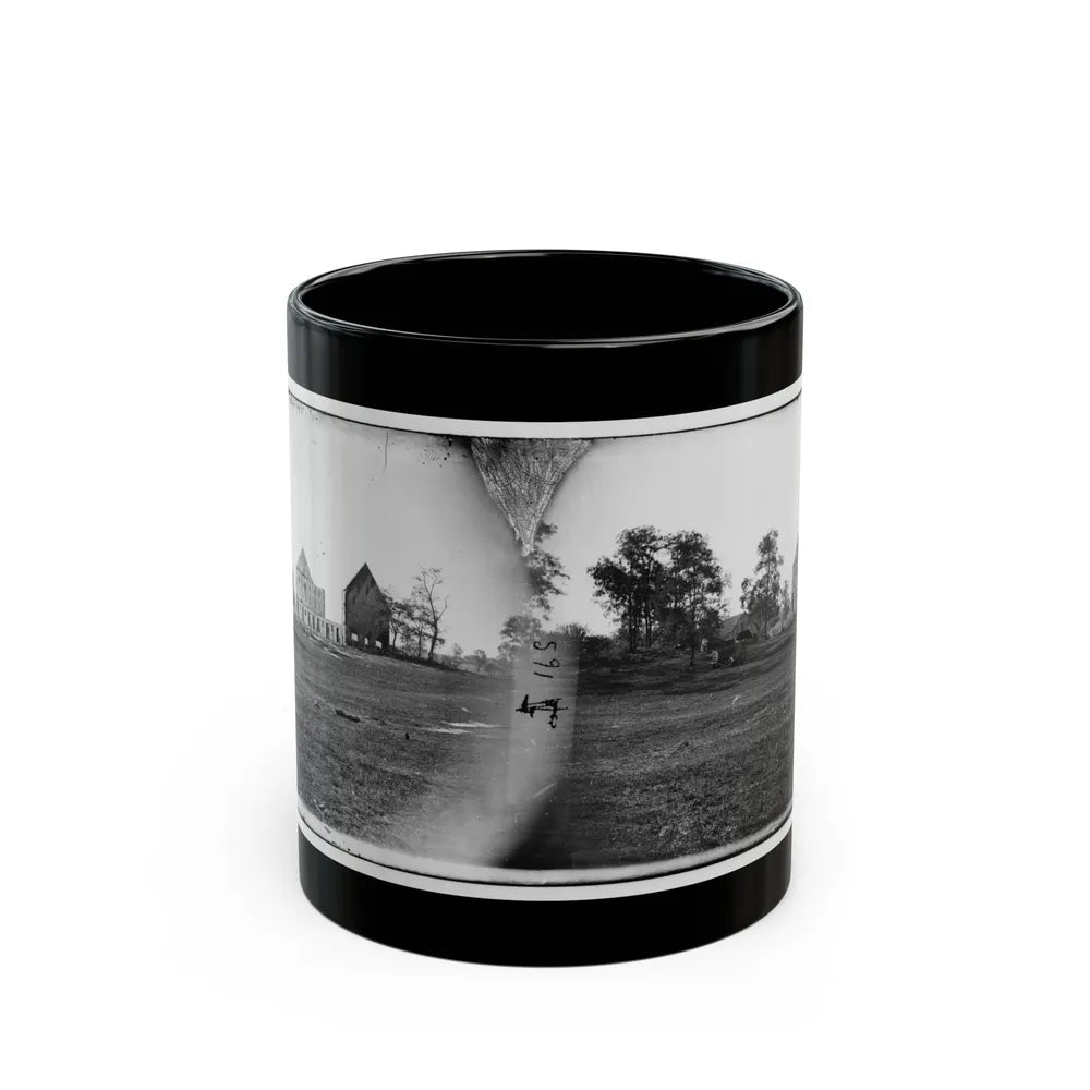 Antietam, Maryland. Real's Barn, Burned By The Bursting Of A Federal Shell At The Battle Of Antietam (U.S. Civil War) Black Coffee Mug-11oz-Go Mug Yourself