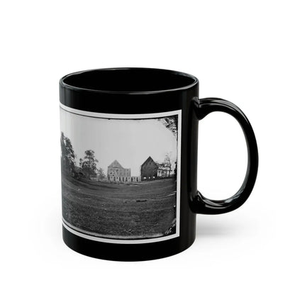 Antietam, Maryland. Real's Barn, Burned By The Bursting Of A Federal Shell At The Battle Of Antietam (U.S. Civil War) Black Coffee Mug-Go Mug Yourself