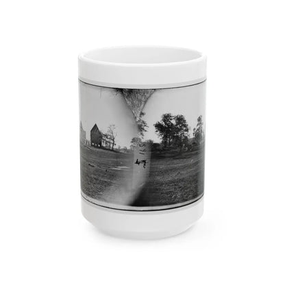 Antietam, Maryland. Real's Barn, Burned By The Bursting Of A Federal Shell At The Battle Of Antietam (U.S. Civil War) White Coffee Mug-15oz-Go Mug Yourself