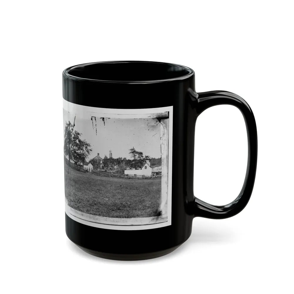 Antietam, Maryland. Ruins Of Mumma's House On The Battlefield (U.S. Civil War) Black Coffee Mug-Go Mug Yourself