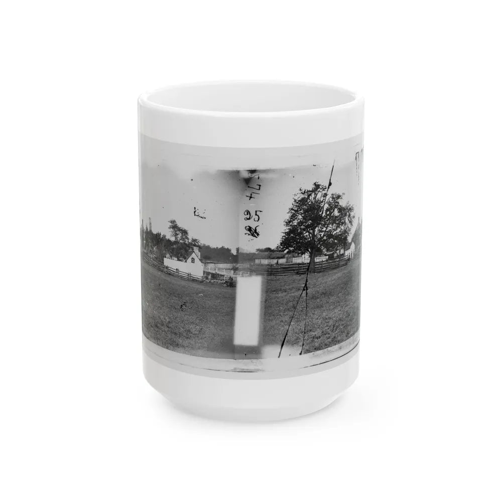 Antietam, Maryland. Ruins Of Mumma's House On The Battlefield (U.S. Civil War) White Coffee Mug-15oz-Go Mug Yourself