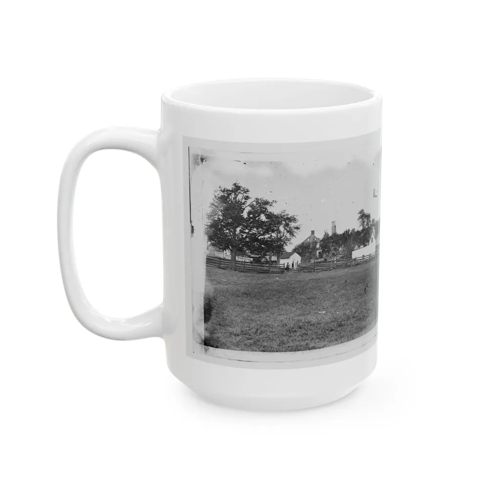 Antietam, Maryland. Ruins Of Mumma's House On The Battlefield (U.S. Civil War) White Coffee Mug-Go Mug Yourself